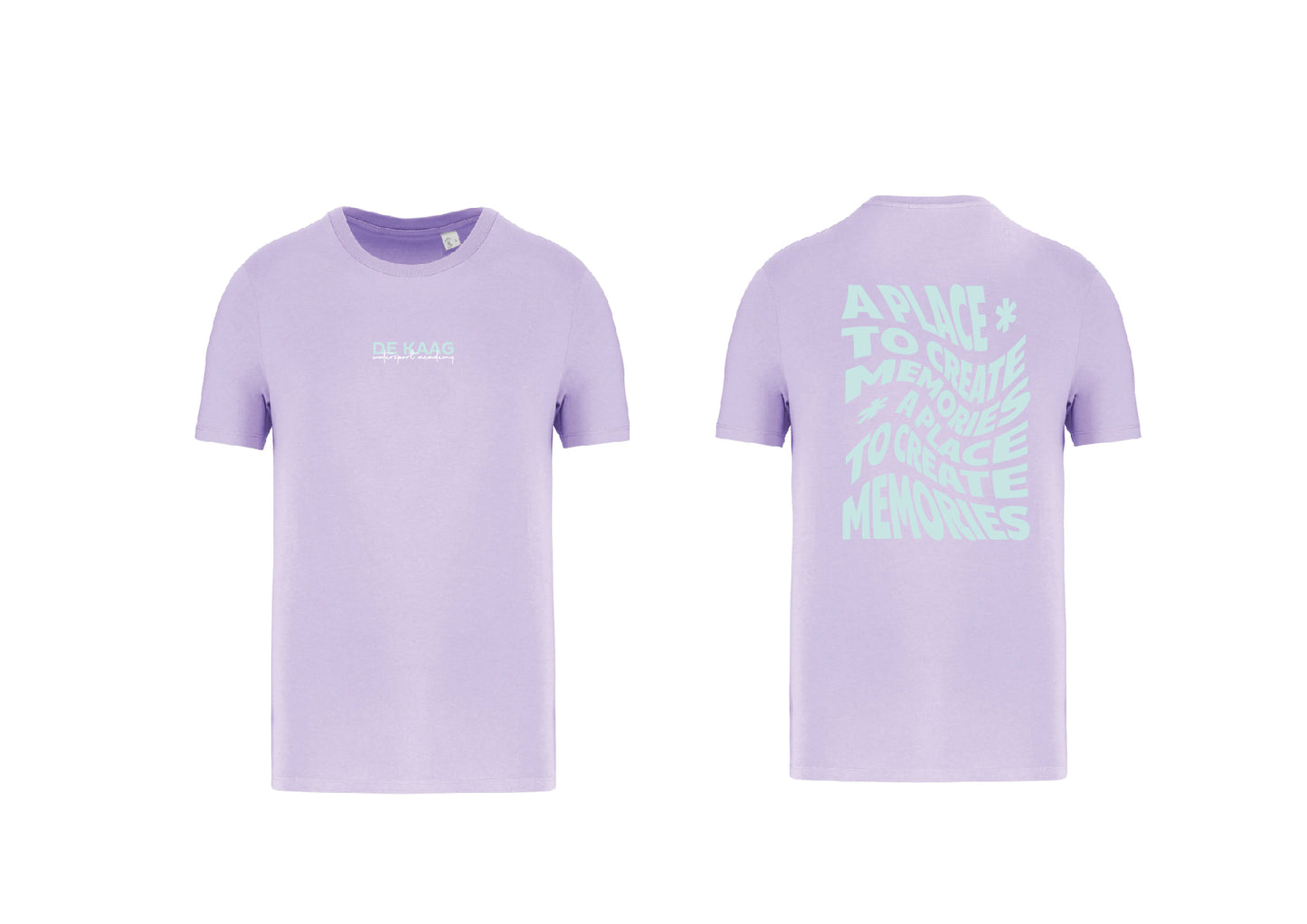 T-shirt happy seasson - Lila, mint opdruk