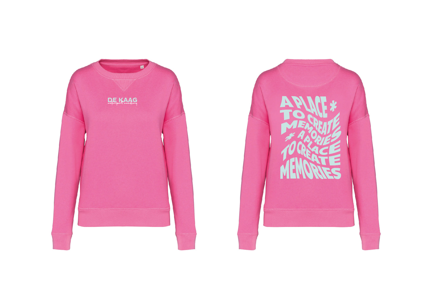 Sweater happy season - Roze, mint opdruk